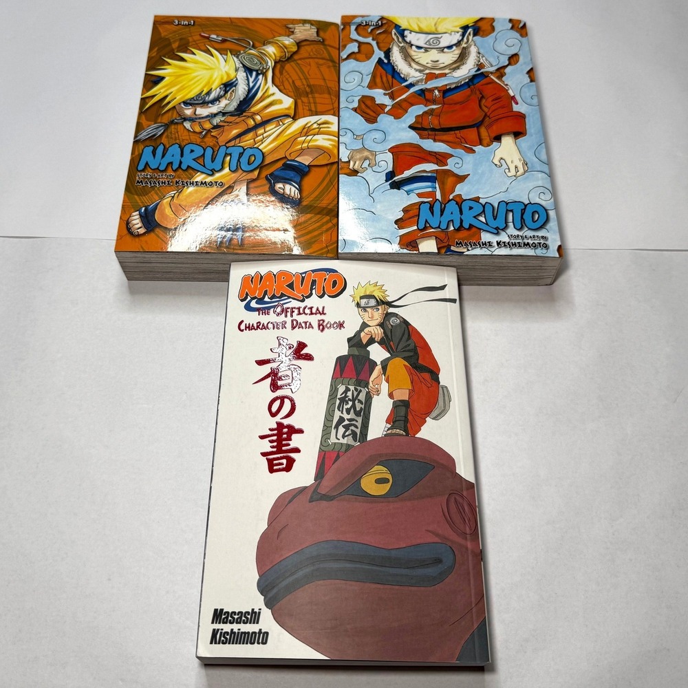 Naruto 3-IN-1 edition omnibus vol 1-6 + Naruto character data book